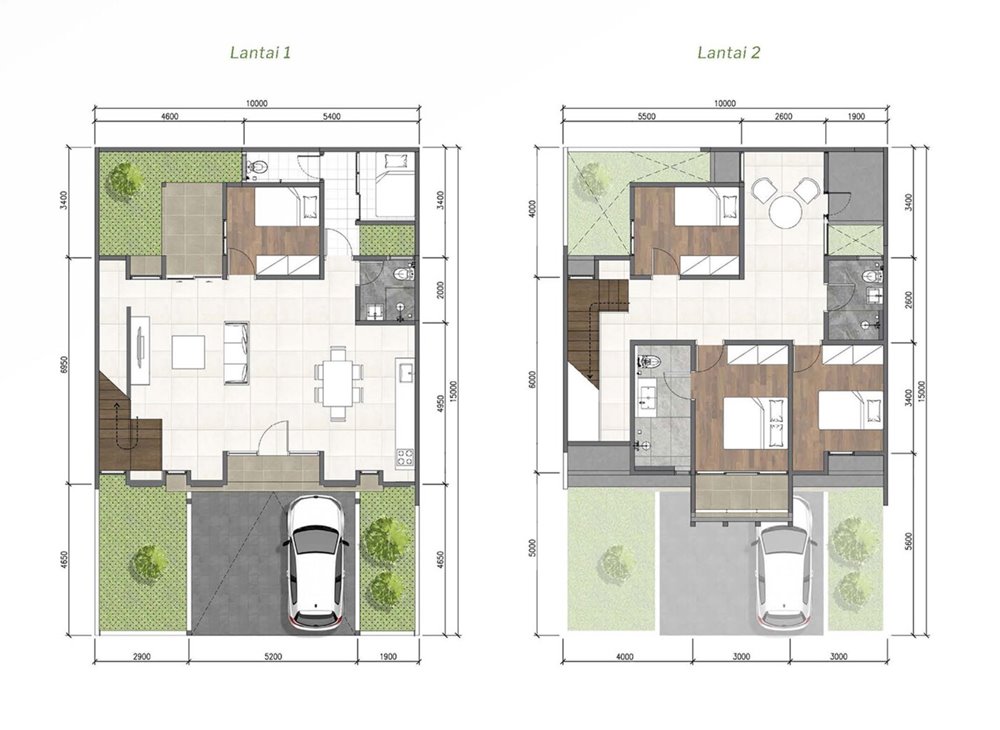 havena lakes tipe 10x15 denah