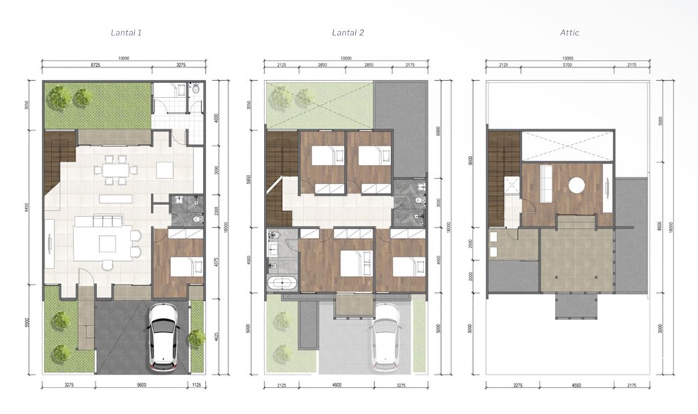 havena lakes tipe 10x18 denah