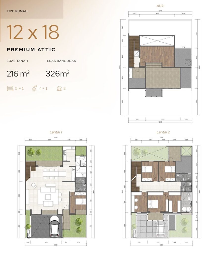 havena lakes tipe 12x15 denah